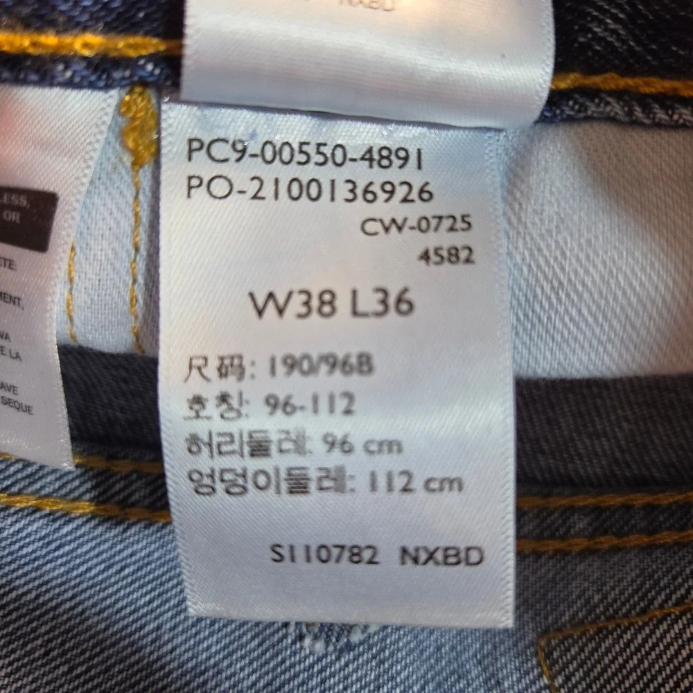 Levi's 550 Relaxed 38x36 Men's Jeans Medium Stonewash Straight Leg Blue
